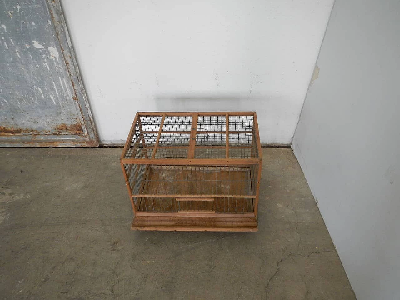 Gabbia da canarino in legno, Italia, anni 50 1100585