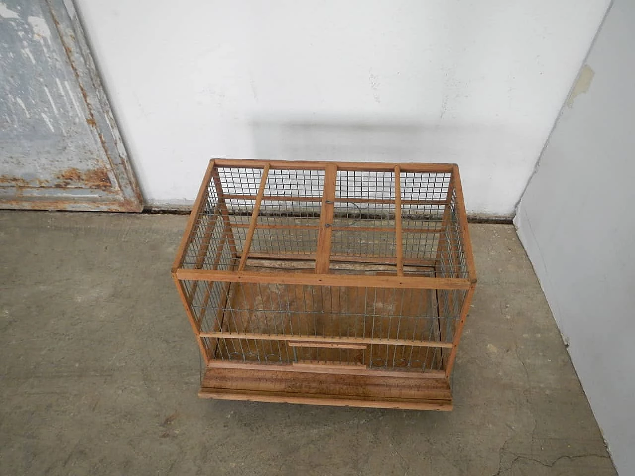 Gabbia da canarino in legno, Italia, anni 50 1100586