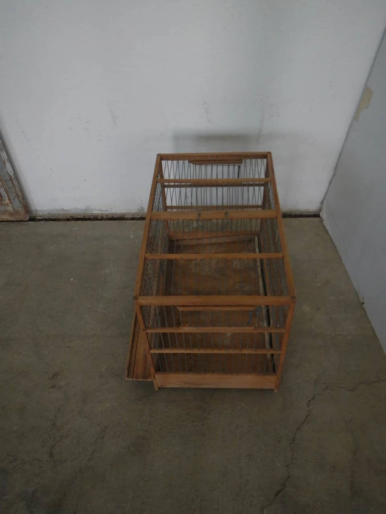 Gabbia da canarino in legno, Italia, anni 50 1100587