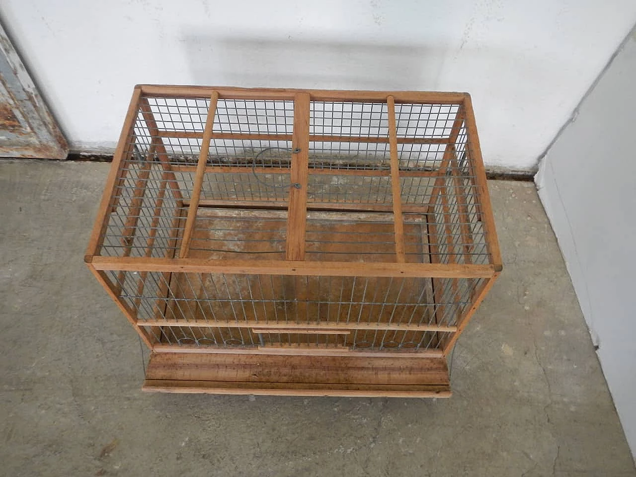 Gabbia da canarino in legno, Italia, anni 50 1100589