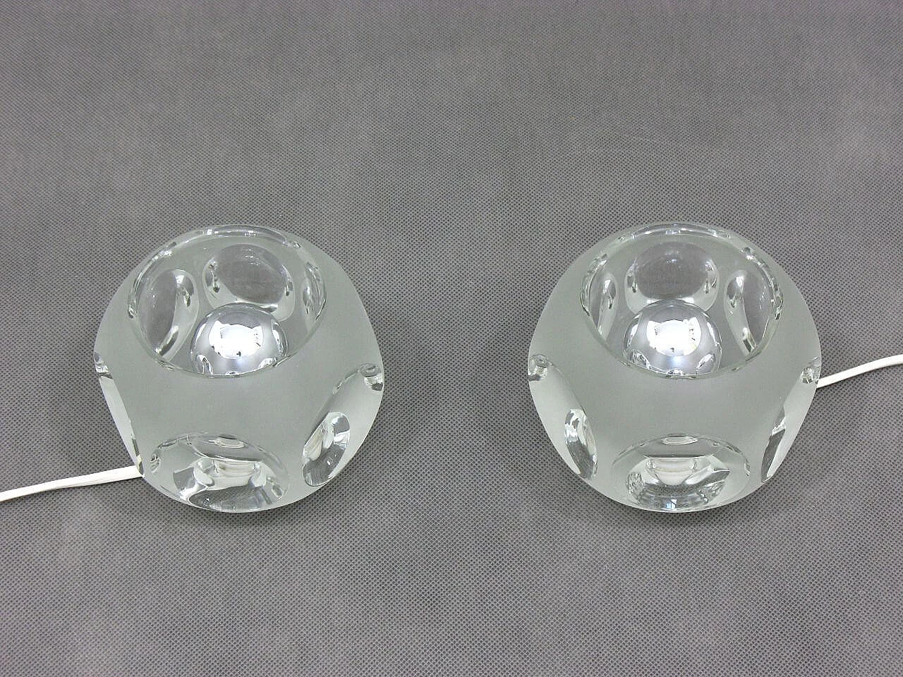 Glass Table Lamps from Peill & Putzler, 1970s, Set of 2 1100875