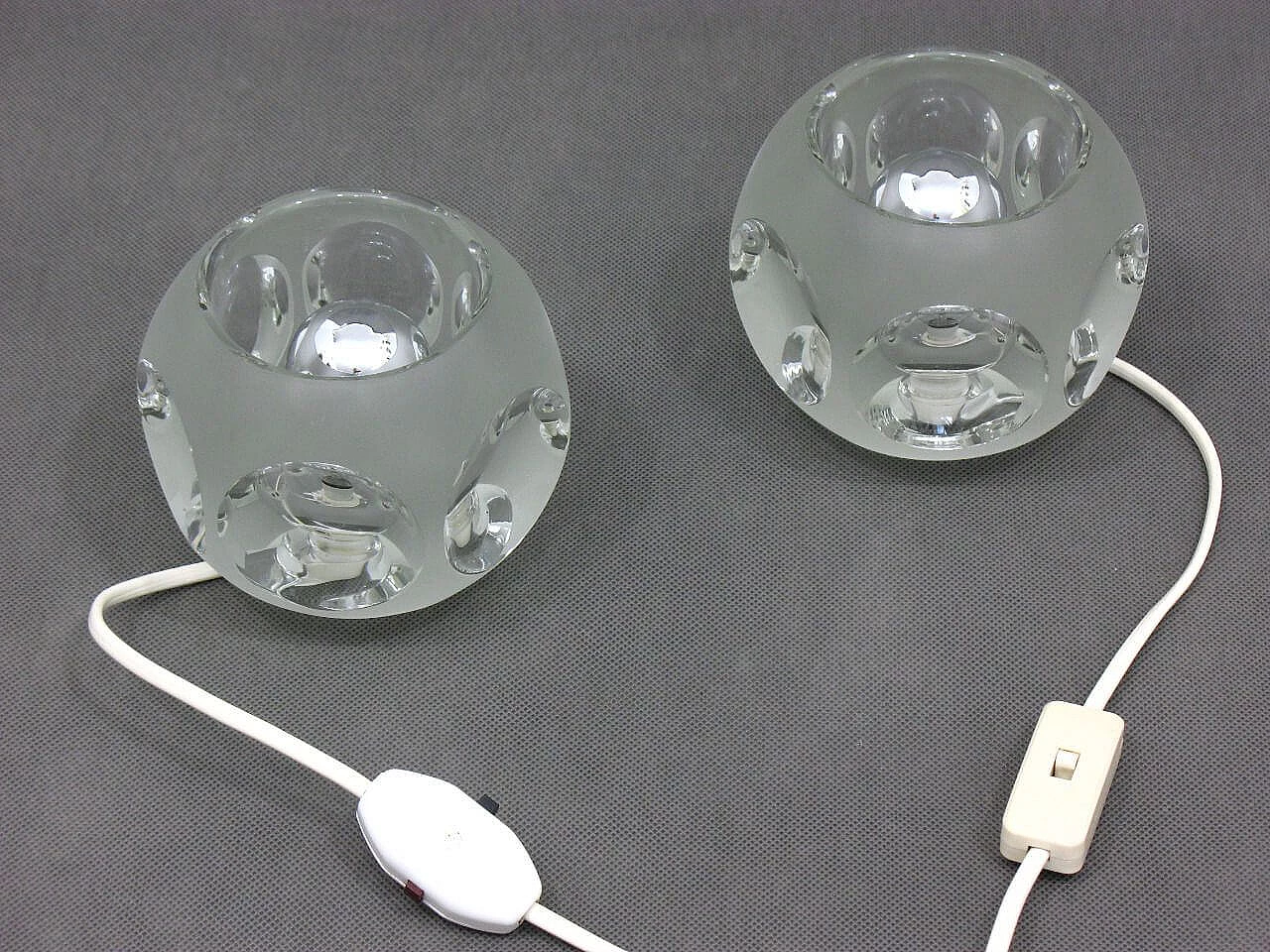Glass Table Lamps from Peill & Putzler, 1970s, Set of 2 1100876