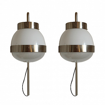 Pair of Delta wall lamps by Sergio Mazza for Artemide