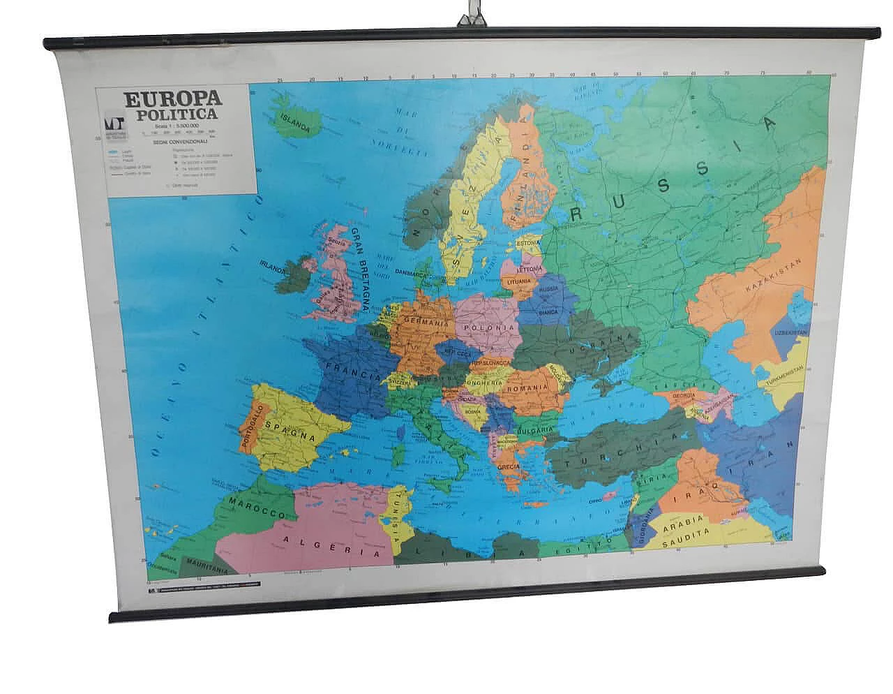 Carta politica e fisica europea, anni '70 1101054