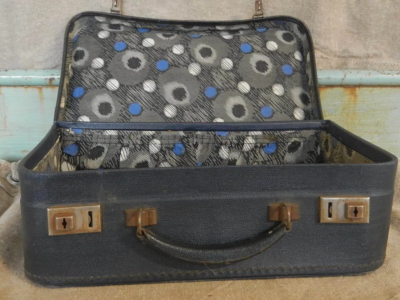 Valigia in cartone blu, anni '50 1101260