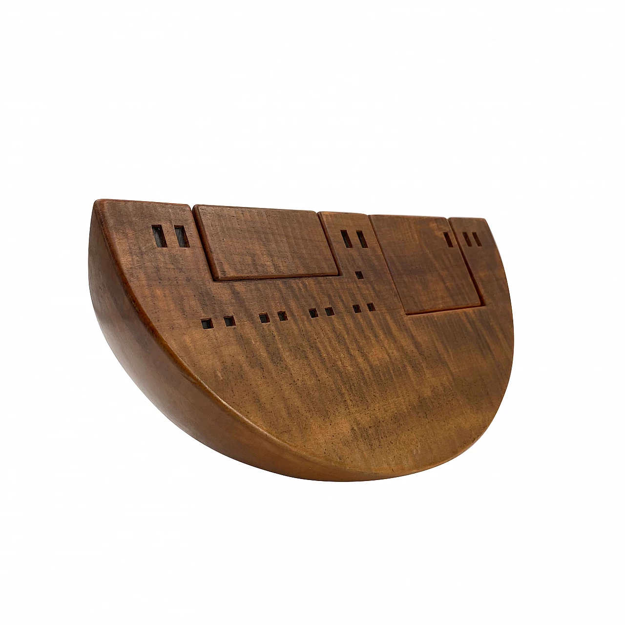Wooden sculpture "Ark" by Giuseppe Rivadossi (Nave, 1935), signed on the label 'Officine Rivadossi' 1101354