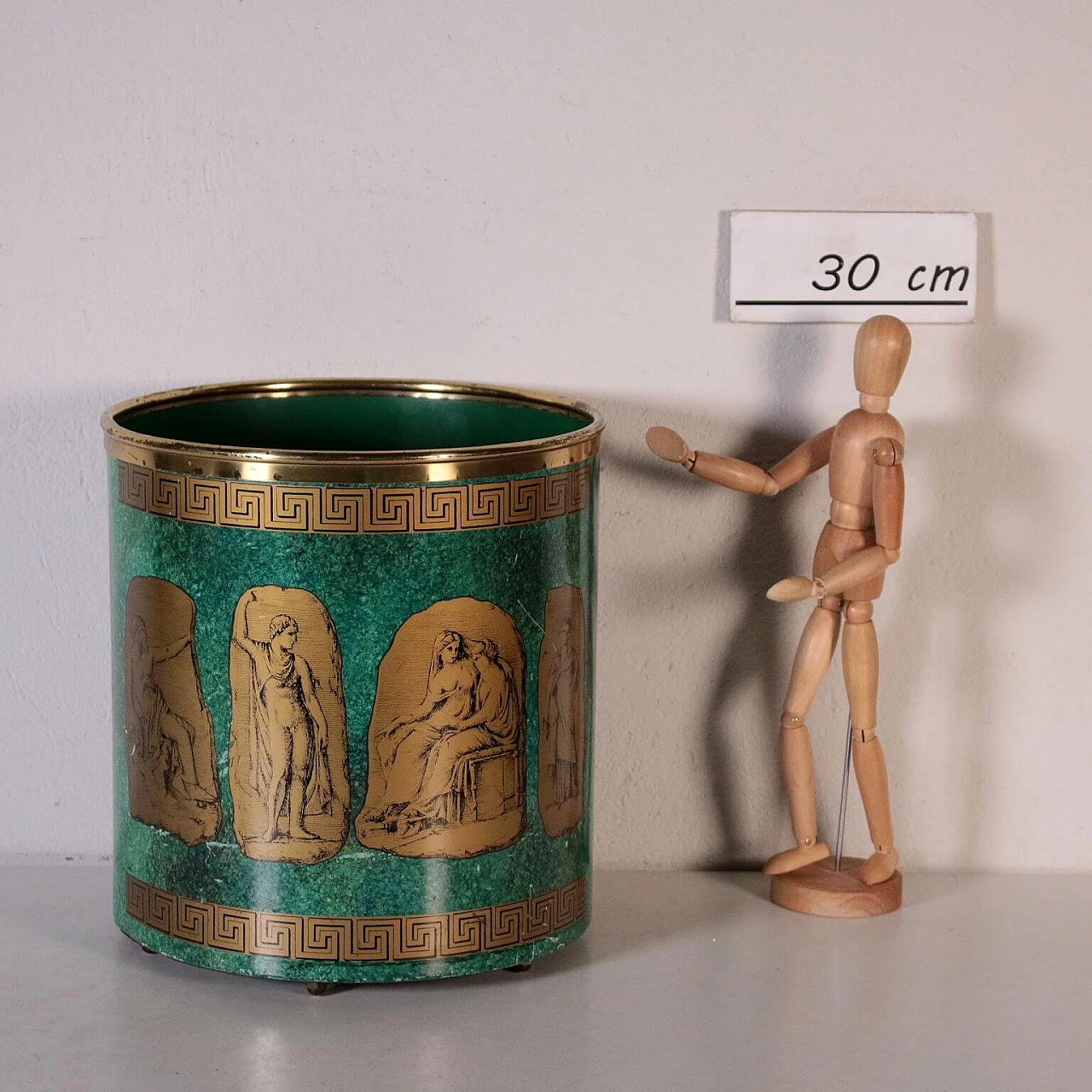 Brass paper basket by Felice Galbiati, 50s 1101551