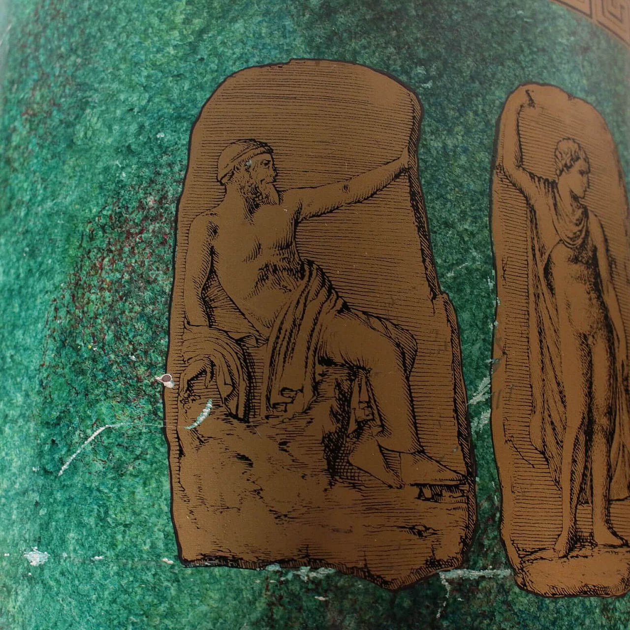Cestino portacarte in ottone di Felice Galbiati, anni '50 1101553