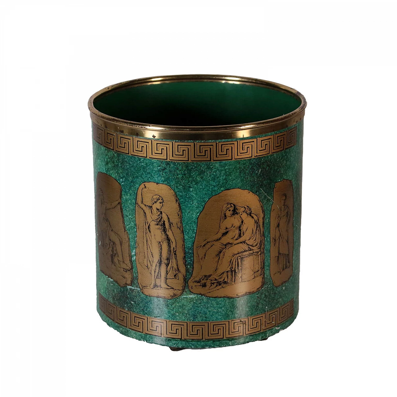 Brass paper basket by Felice Galbiati, 50s 1101559