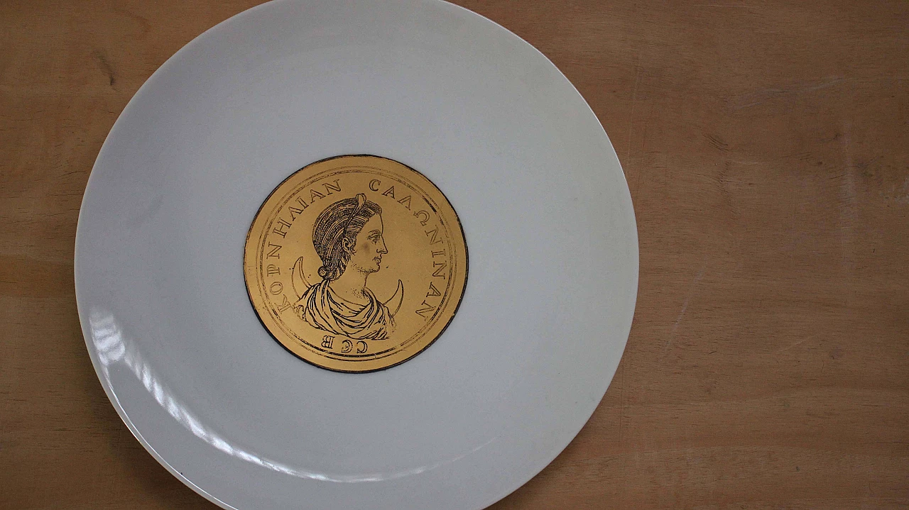 Set di 4 piatti con profili di Imperatori di Atelier Fornasetti, anni '40 1101590