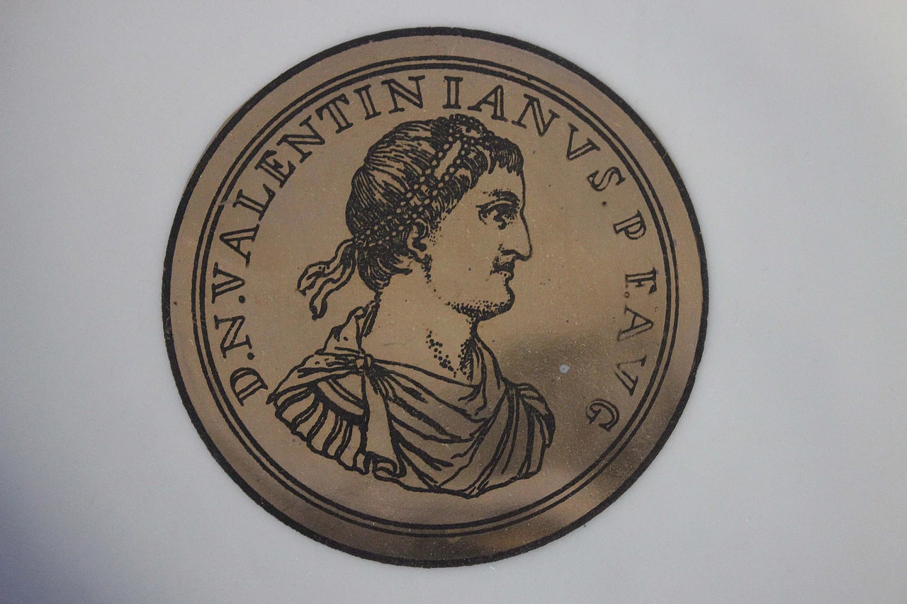 Set di 4 piatti con profili di Imperatori di Atelier Fornasetti, anni '40 1101603