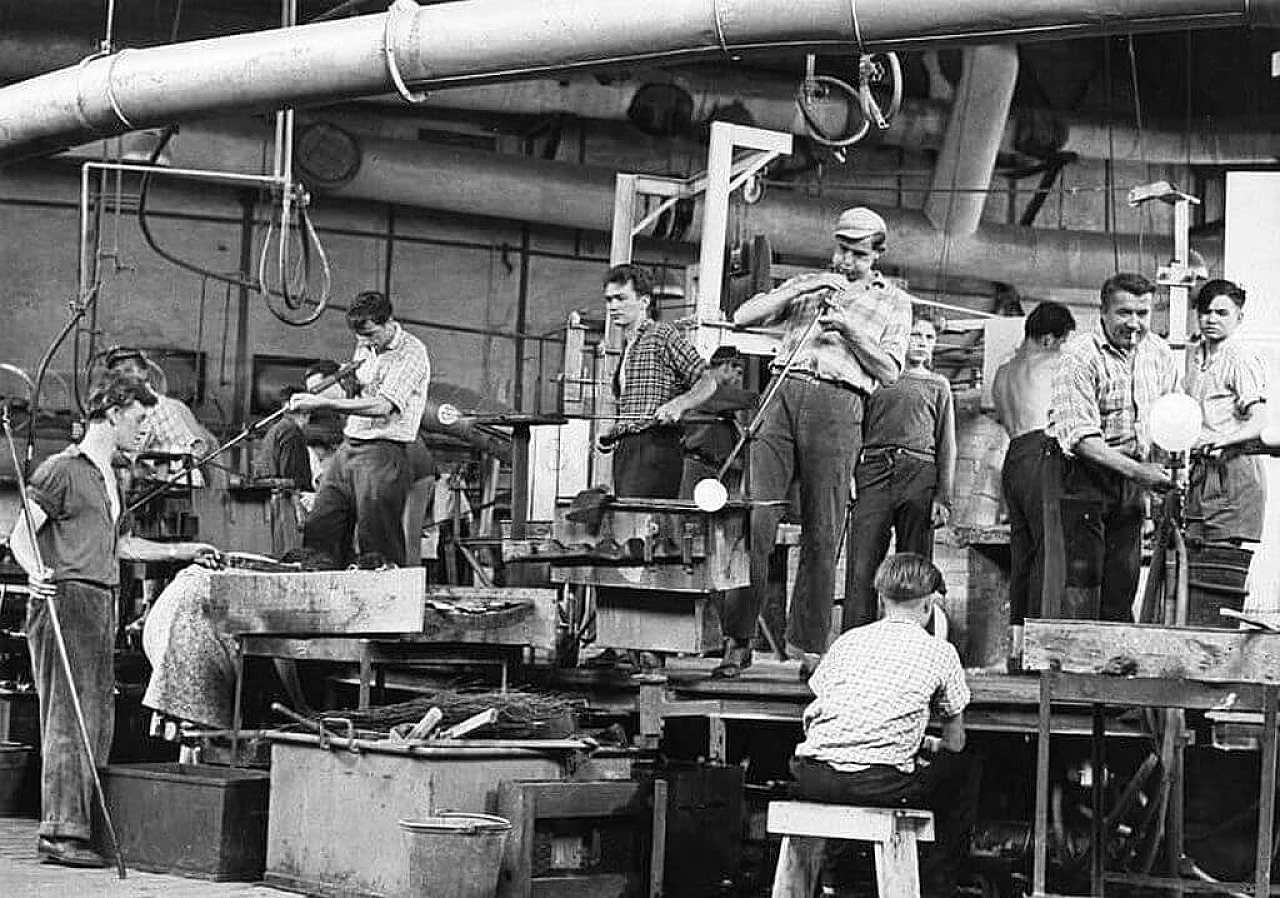 Applique in ottone e vetro di Peill & Putzler, anni '70 1101759