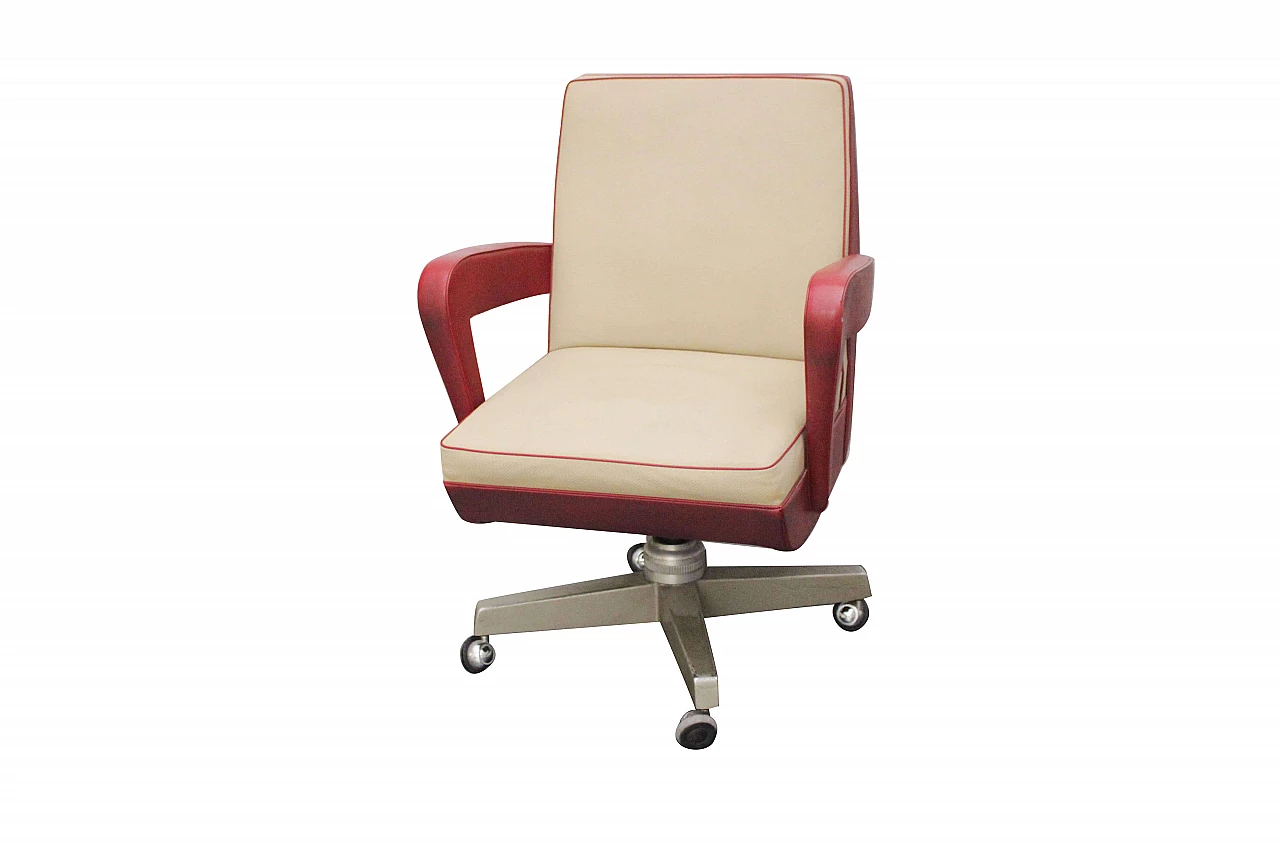 Desk Chair on wheels from Trau Turin, Italy, 50s 1102481