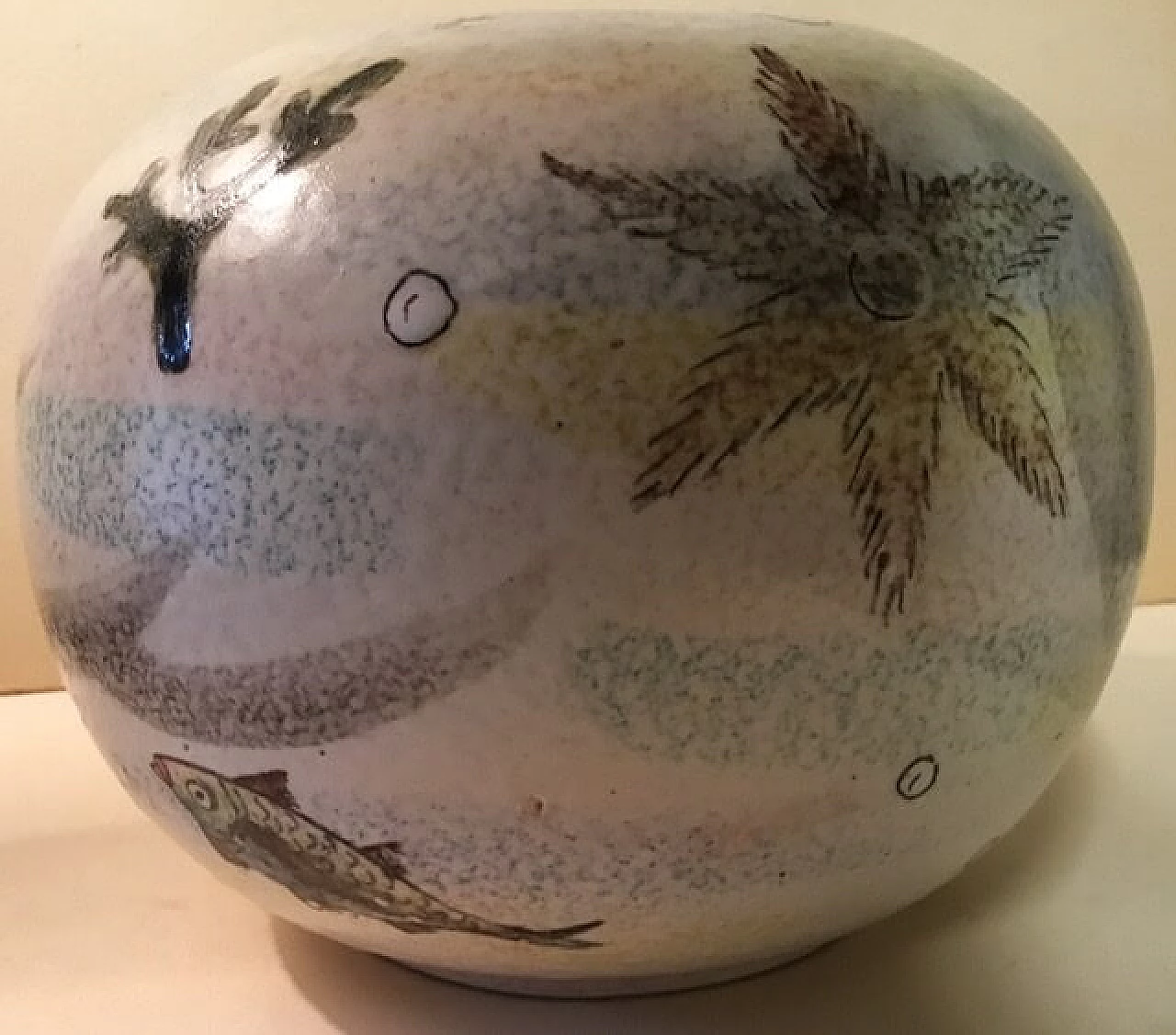 Ceramic vase with fish, Albisola 1102700