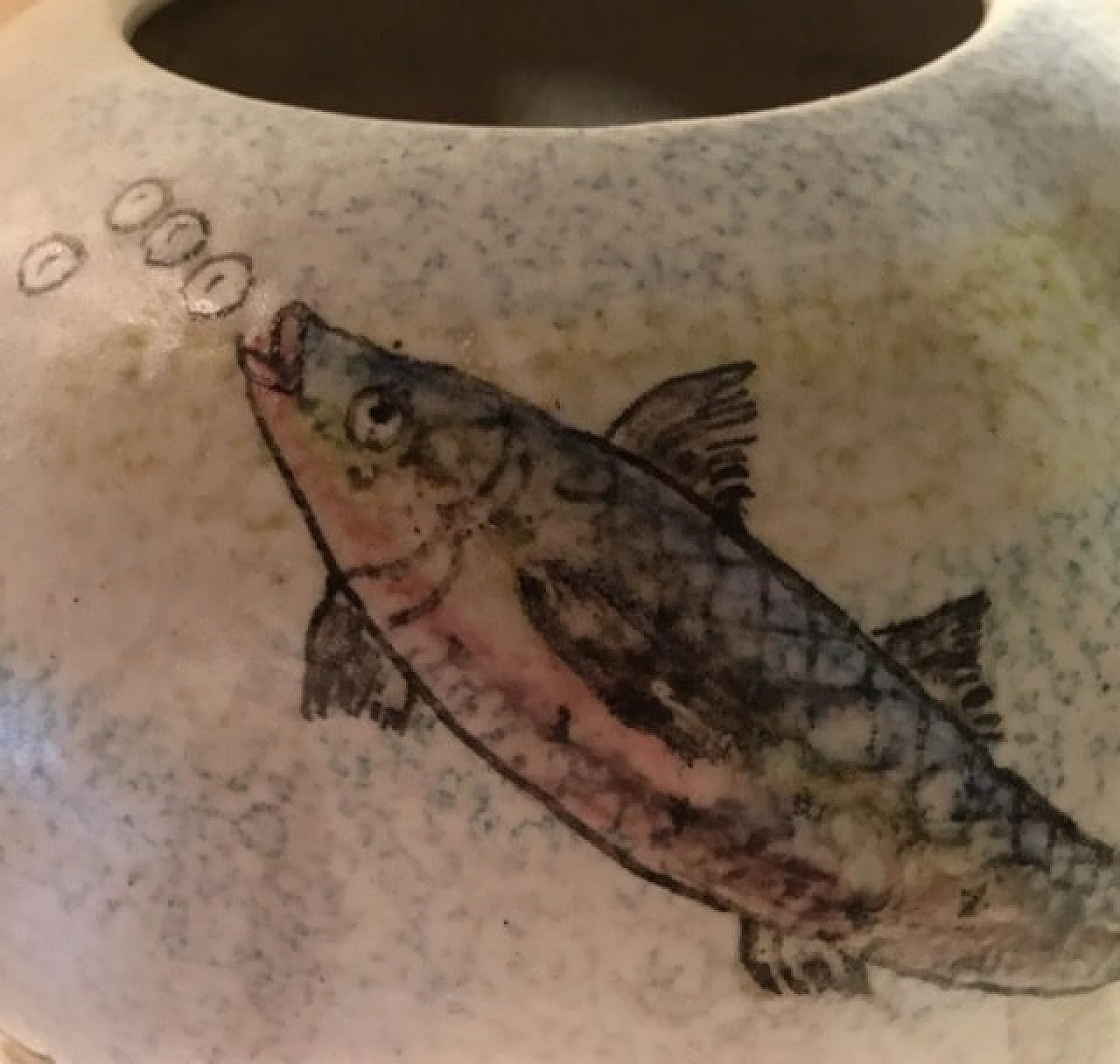 Ceramic vase with fish, Albisola 1102702