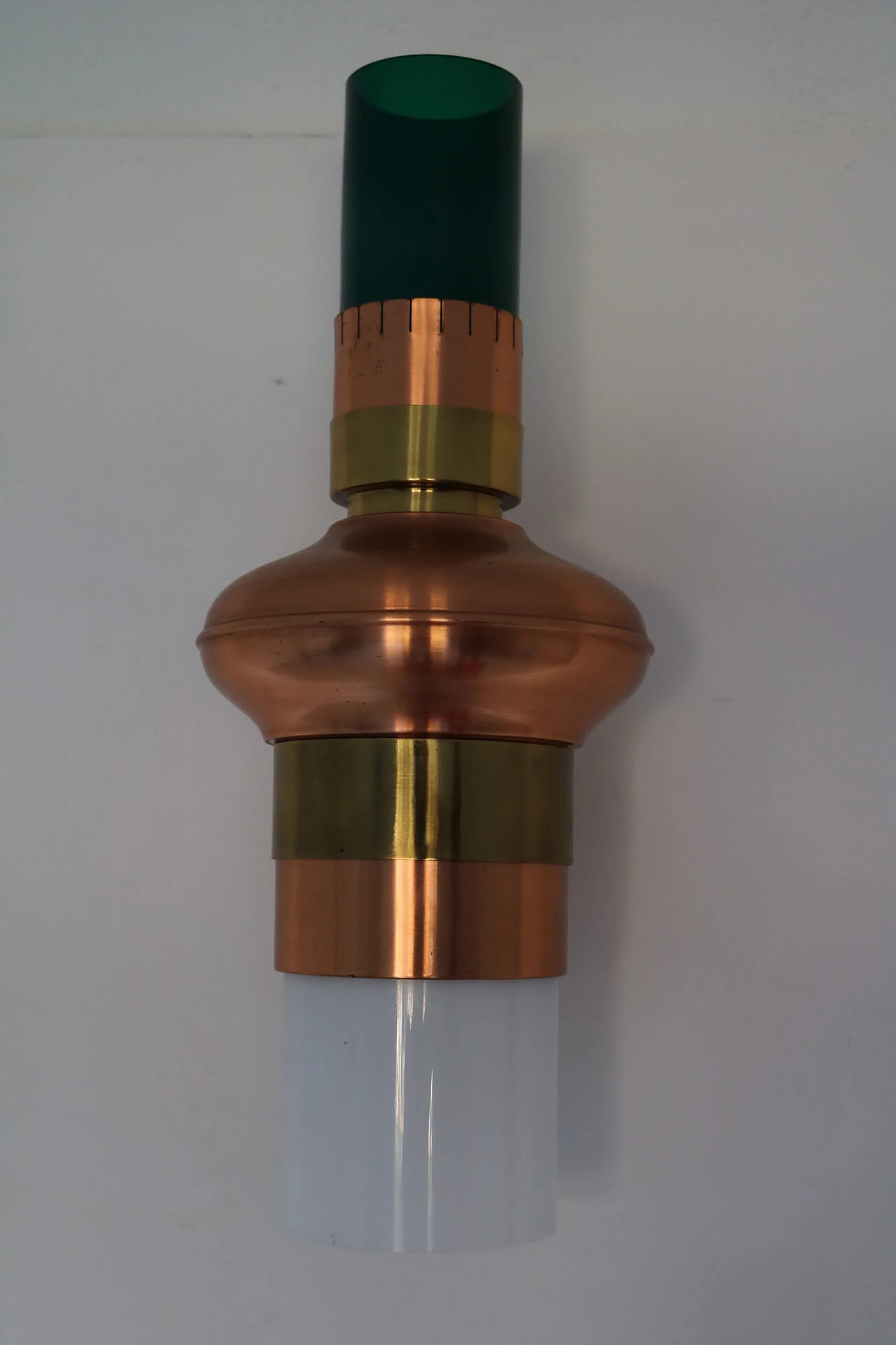 Large wall sconce in plexiglas and bronze, 1970s 1102729