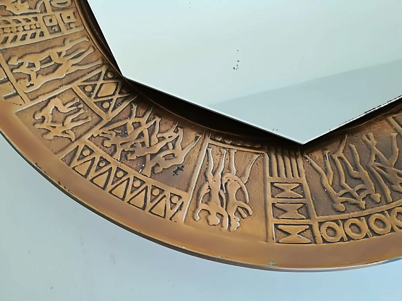 Bronze mirror with cantilevered decorations of Furgeri, 1970s 1102751