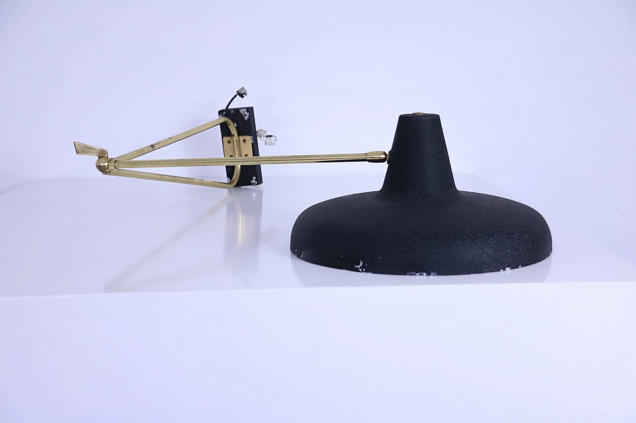 Lampada a braccio da muro con coppa in vernice goffrata 1102807