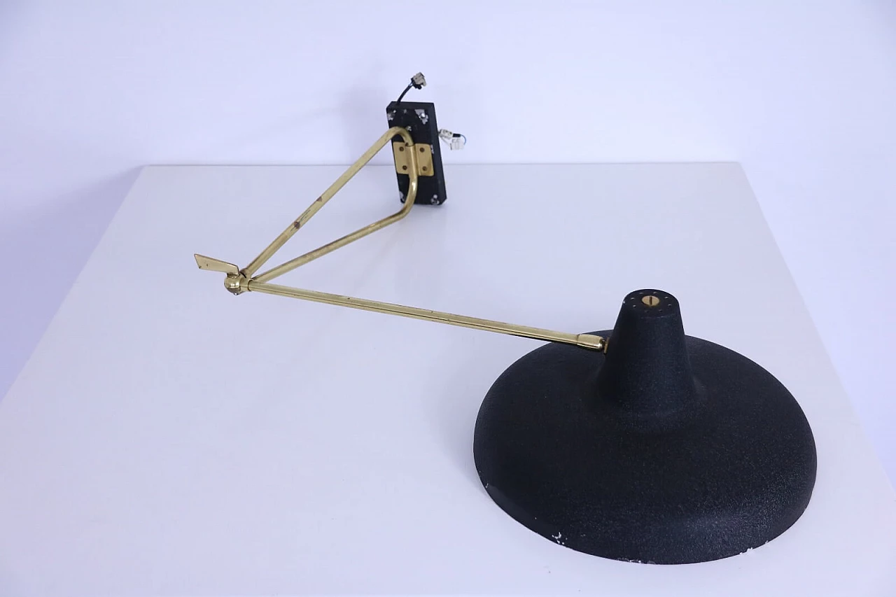 Lampada a braccio da muro con coppa in vernice goffrata 1102808