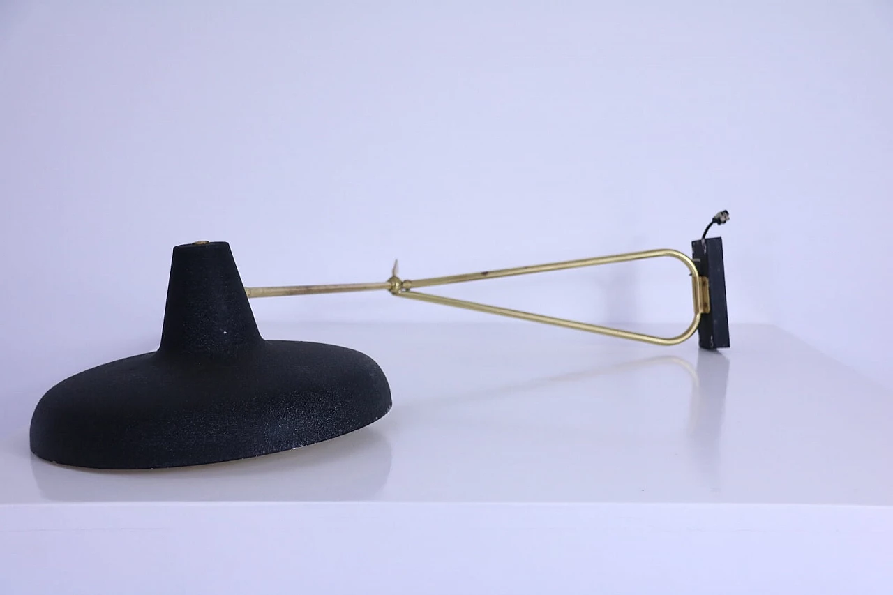 Lampada a braccio da muro con coppa in vernice goffrata 1102812