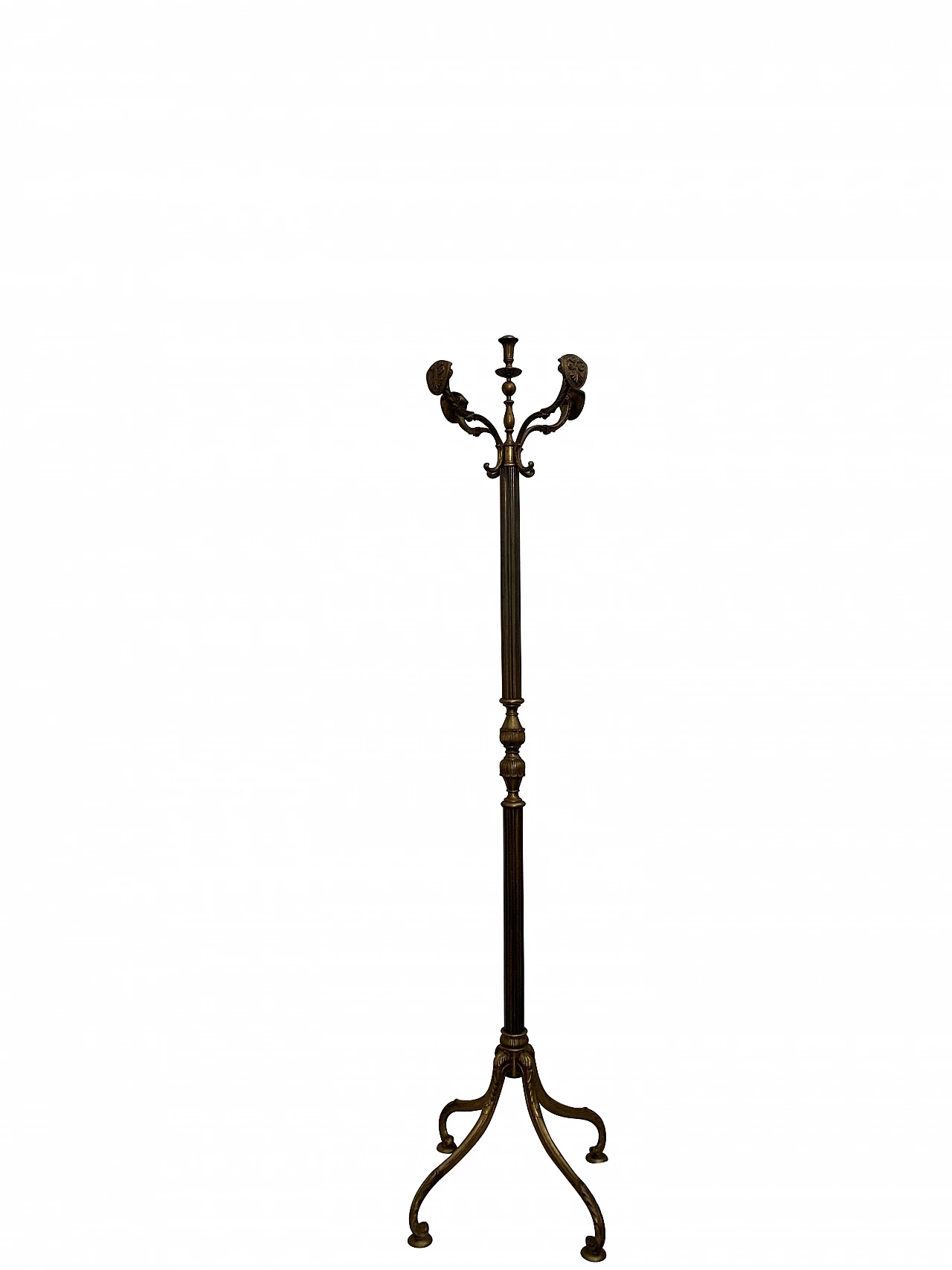Appendiabiti da ingresso in ottone decorato, Italia, anni 50 1102856