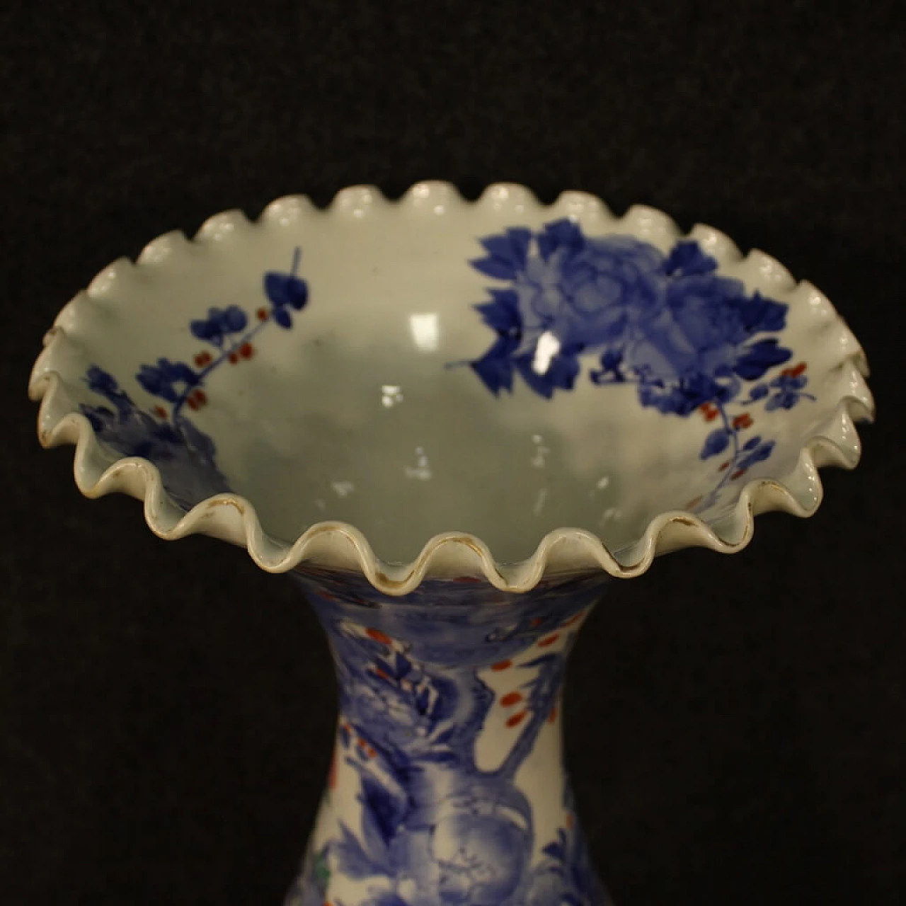 Vaso giapponese in ceramica smaltata e dipinta, XX secolo 1103110