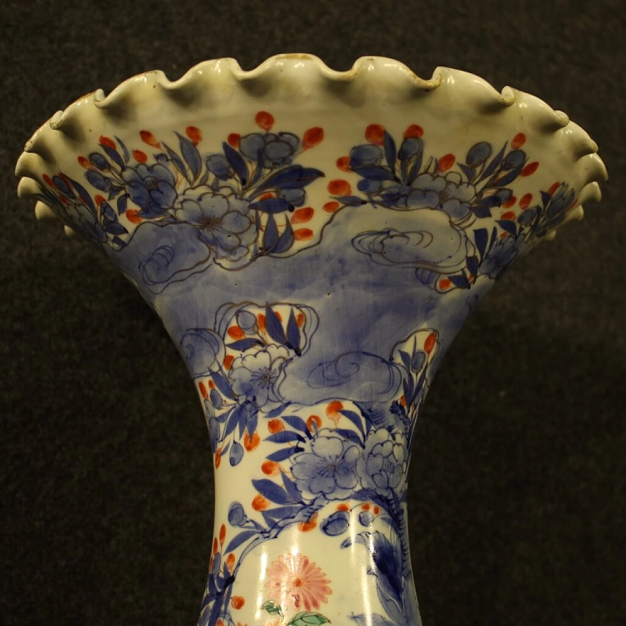 Vaso giapponese in ceramica smaltata e dipinta, XX secolo 1103112