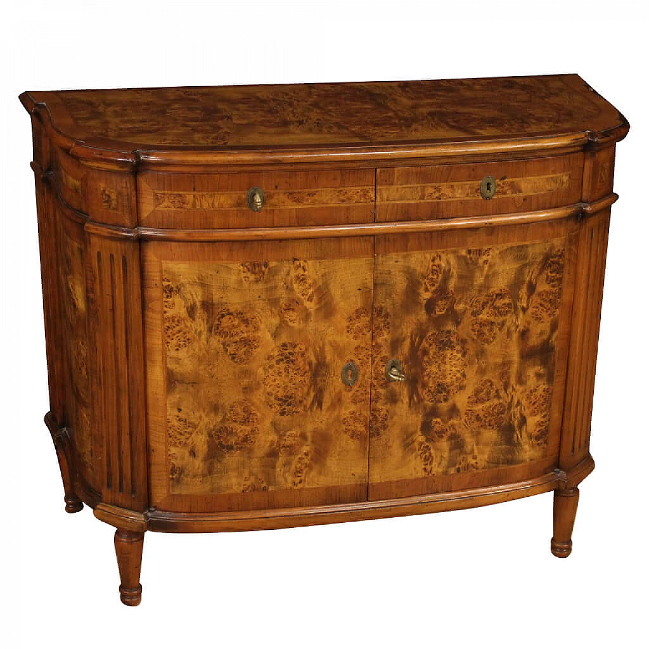 Italian sideboard in walnut, briarwood, beech and fruit wood 1103168