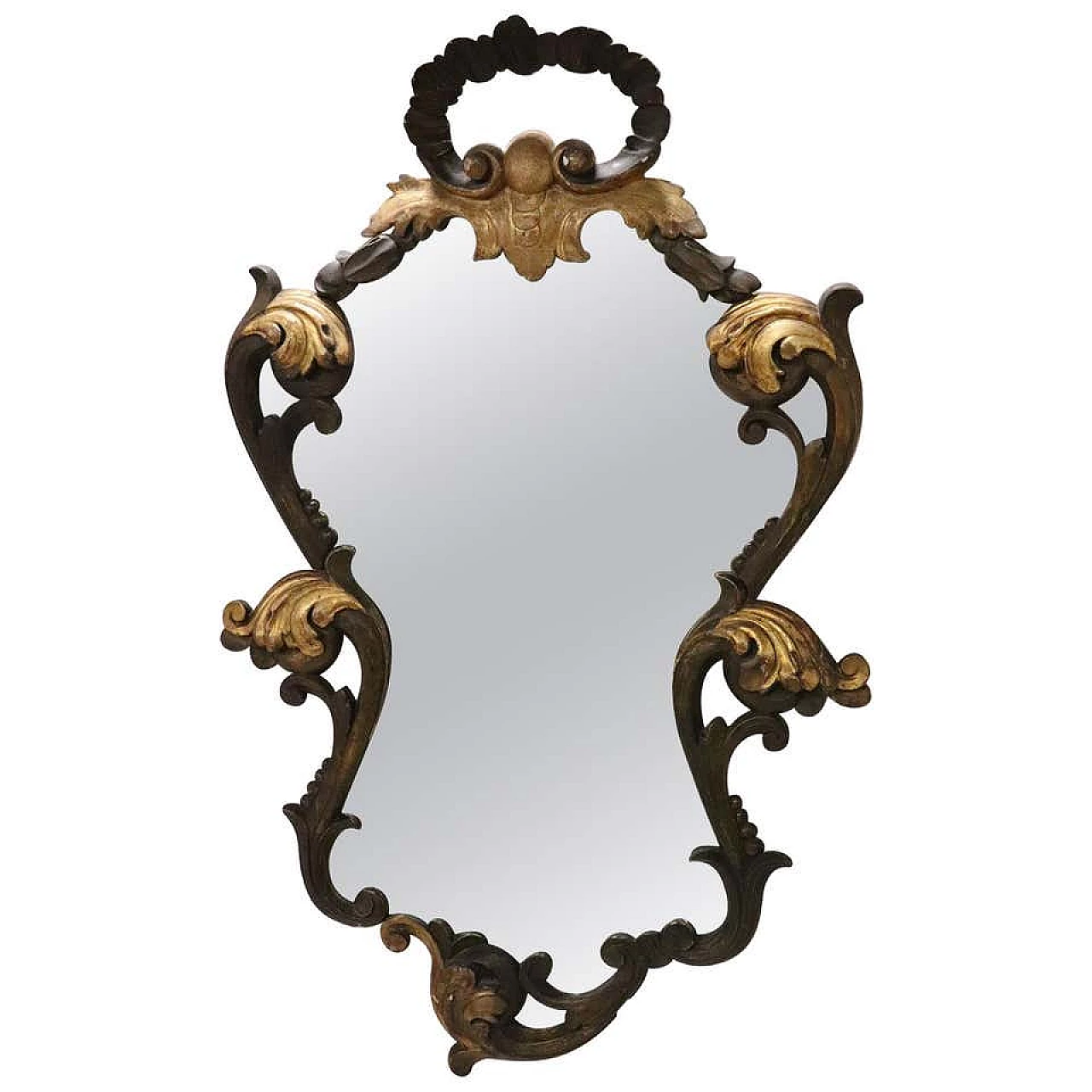 Grande Specchiera in stile antico barocco legno intagliato e dorato sec. XX 1103180