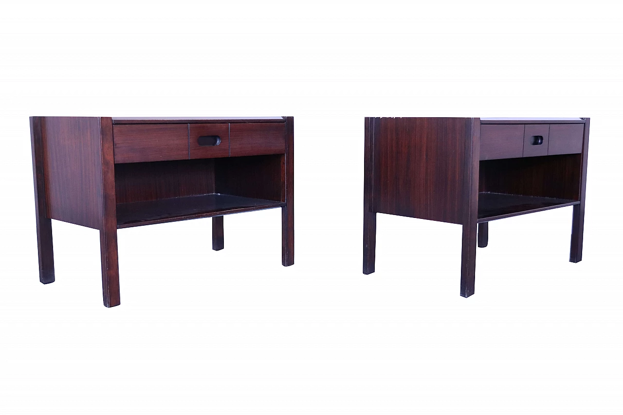 Pair of rosewood nightstands by Giovanni Ausenda for Stilwood 1103296
