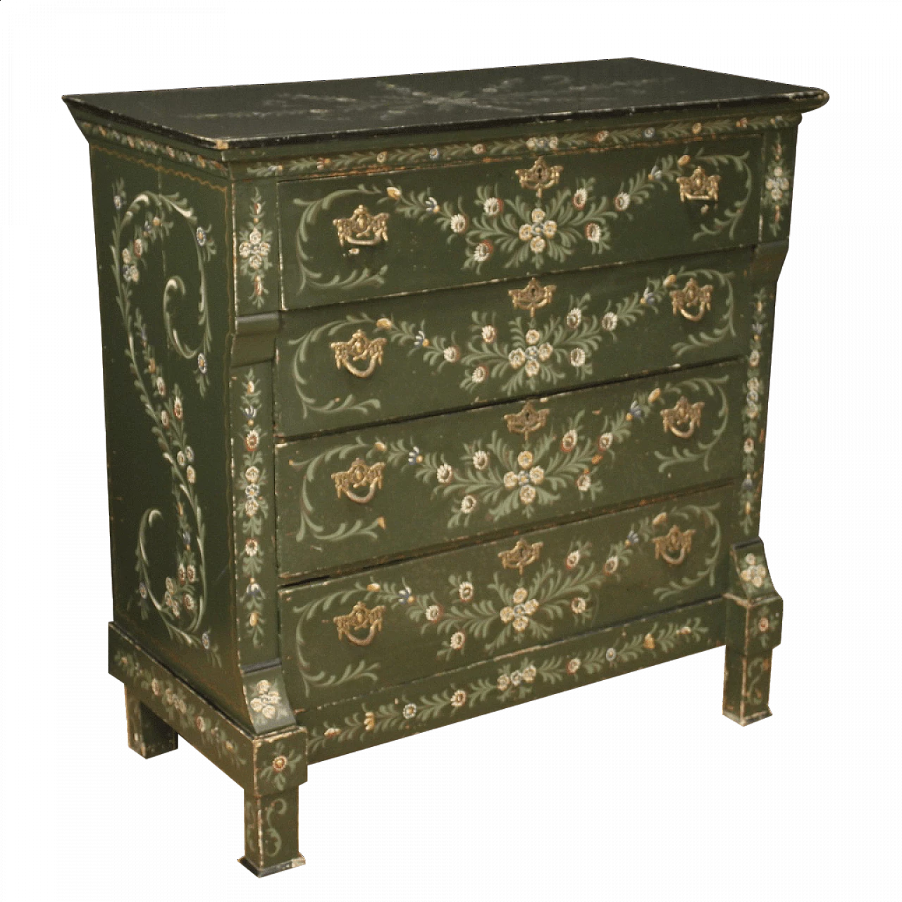 Dutch lacquered and painted wooden dresser 1103312