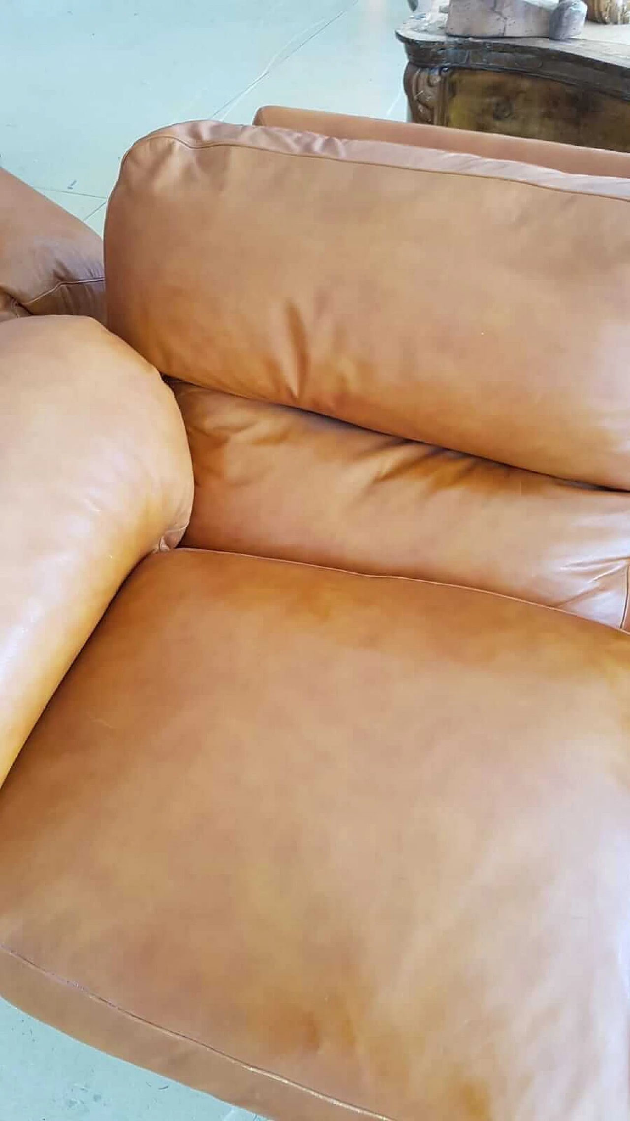 Divano e coppia di poltrone Poppy di Tito Agnoli per Poltrona Frau, anni '70 1103683