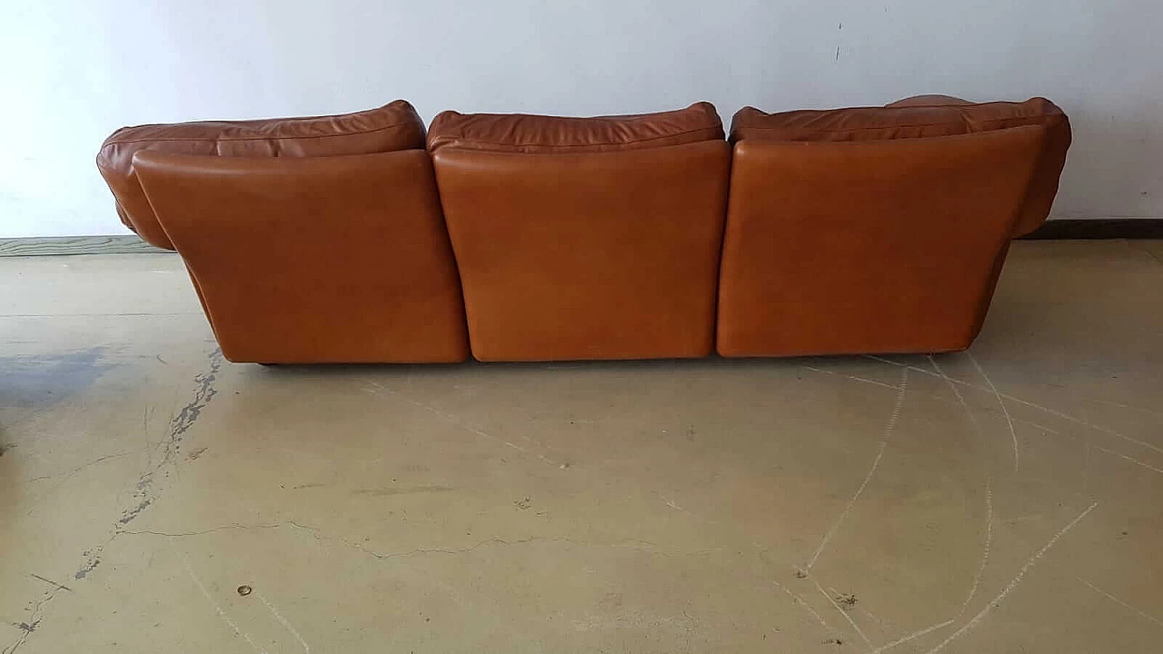 Sofa and pair of armchairs Poppy by Tito Agnoli for Poltrona Frau, 70's 1103690