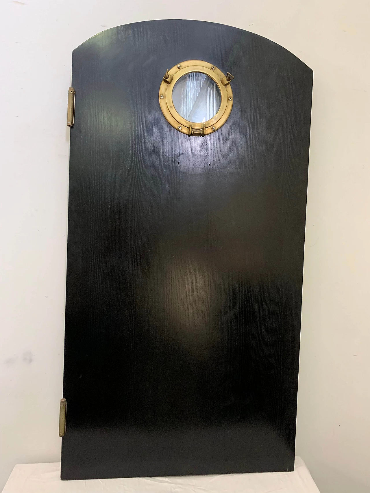 Oak door with porthole, 70s 1103693