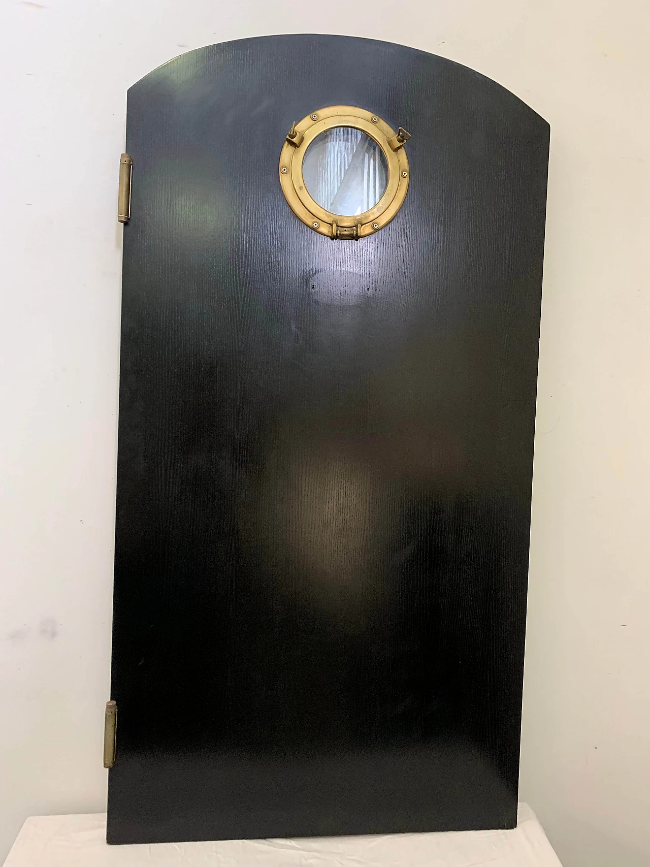 Porta in rovere con oblò, anni '70 1103693