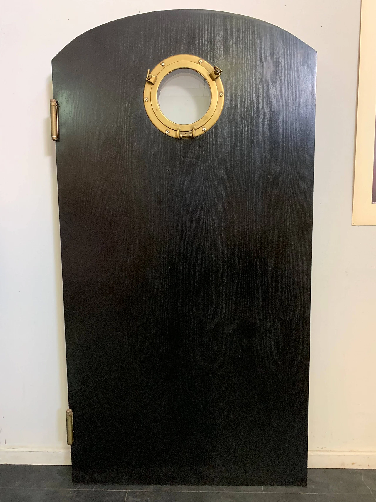 Oak door with porthole, 70s 1103708
