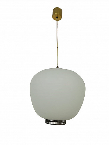 Satined glass lamp by Gino Sarfatti for Arteluce