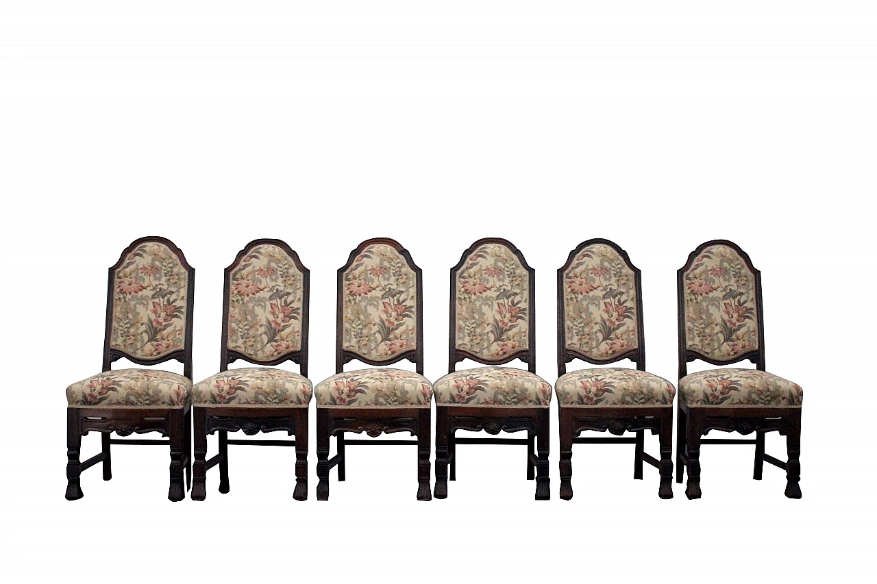 6 Sedie da pranzo in legno di faggio, anni '40 1103983