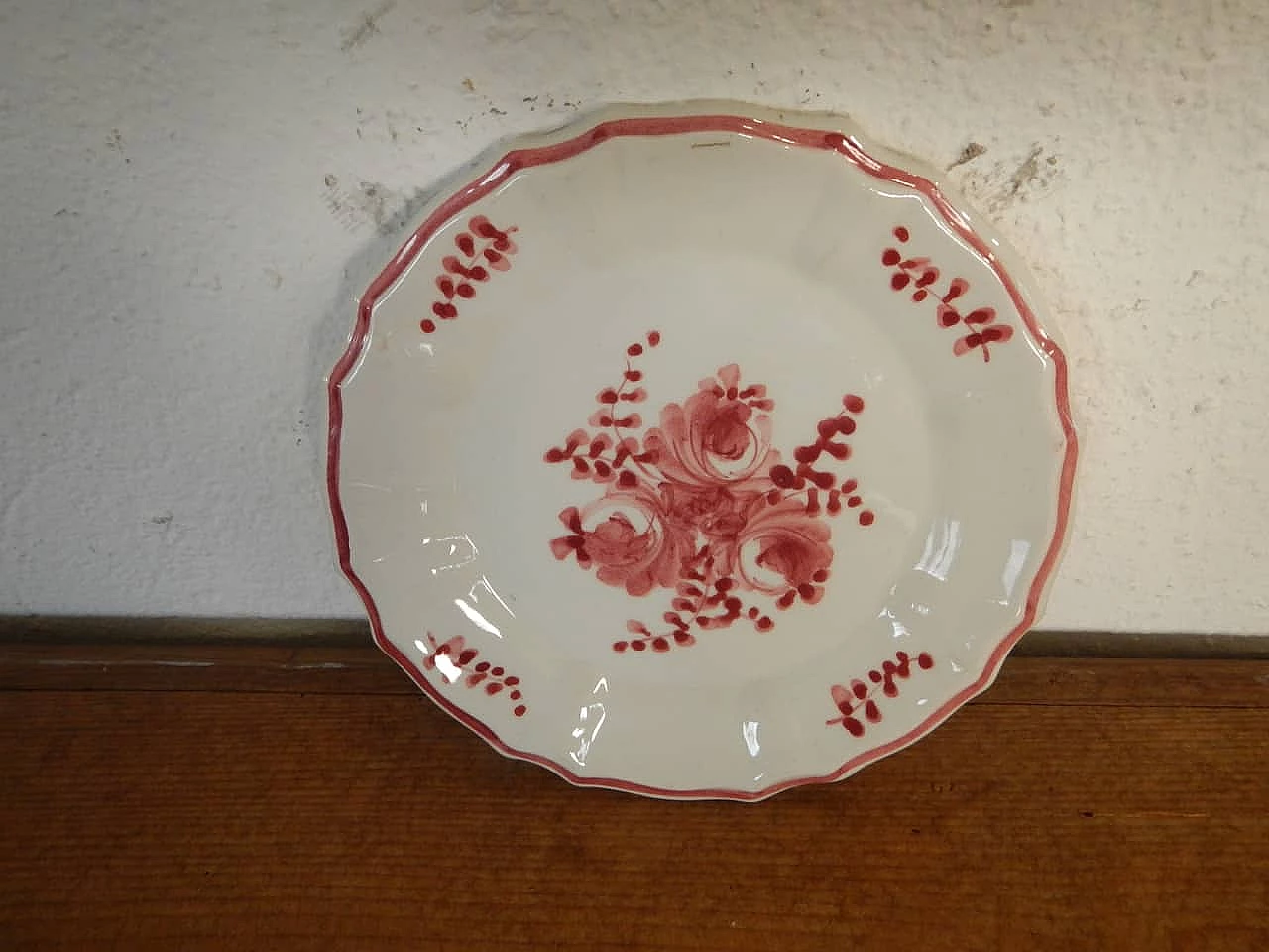 Pair of hand painted ceramic plates by La Fiorita Nove, Italy, 60s 1104021