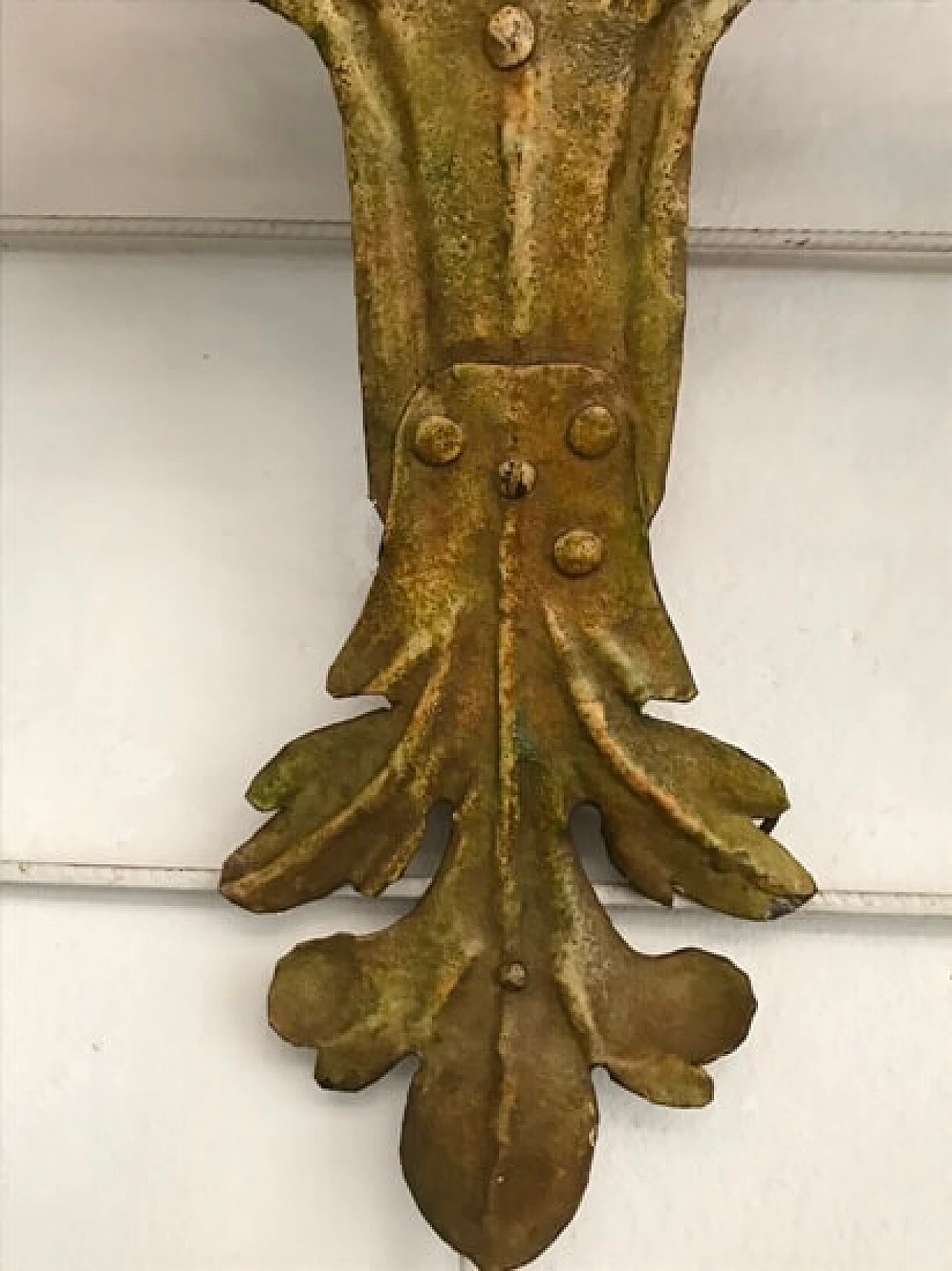 Stylized green floral wall sconce with 5 light points, 20th century 1104035