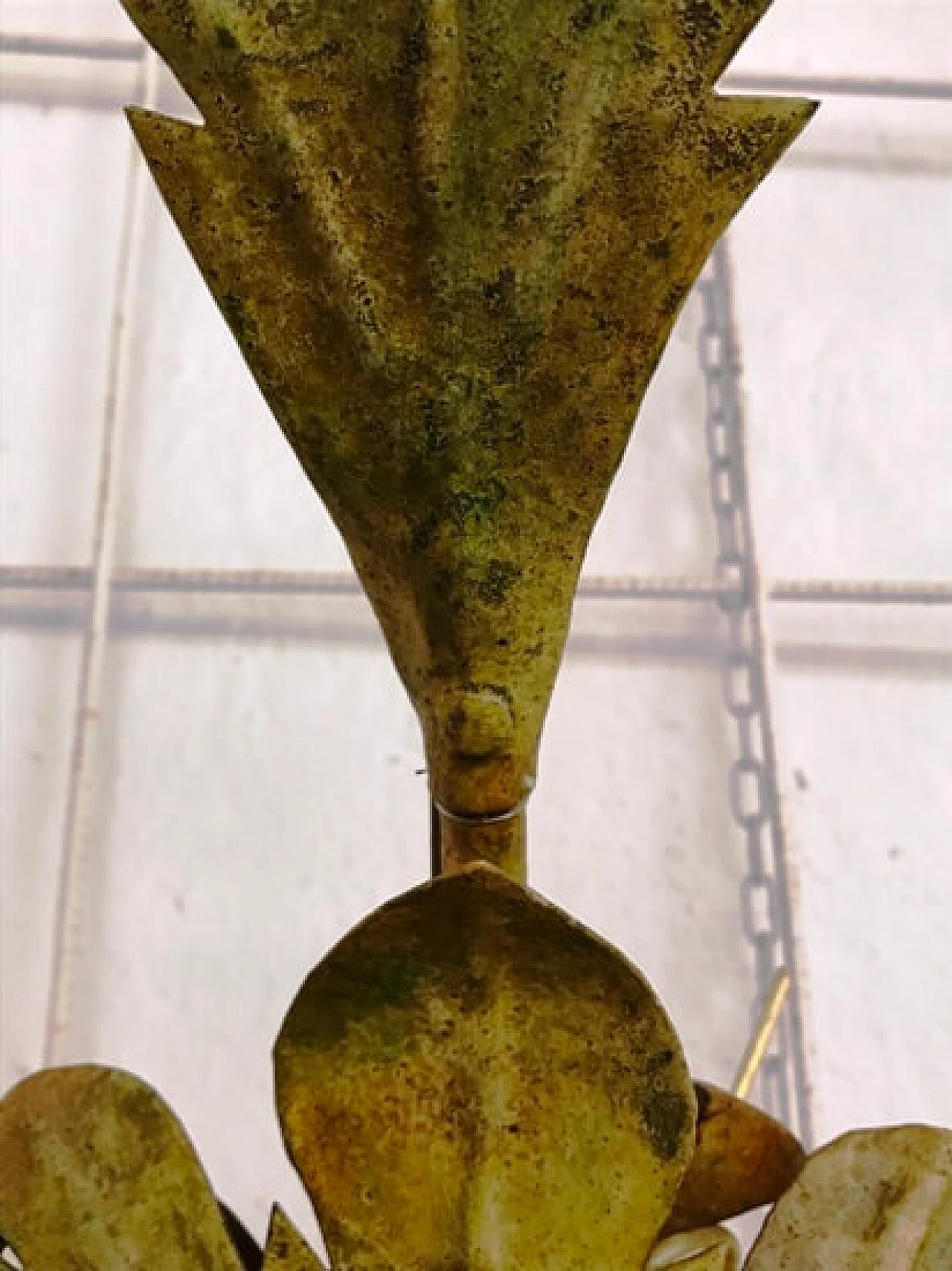 Applique in stile settecentesco policromata verde con 5 punti luce, '900 1104051