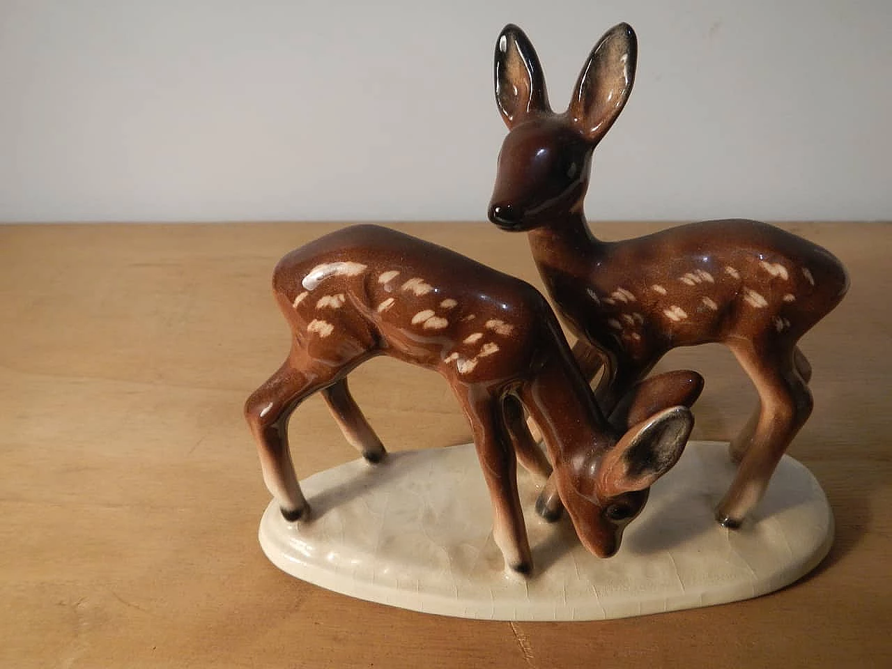 Small ceramic sculpture with deers, Germany, 60s 1104087