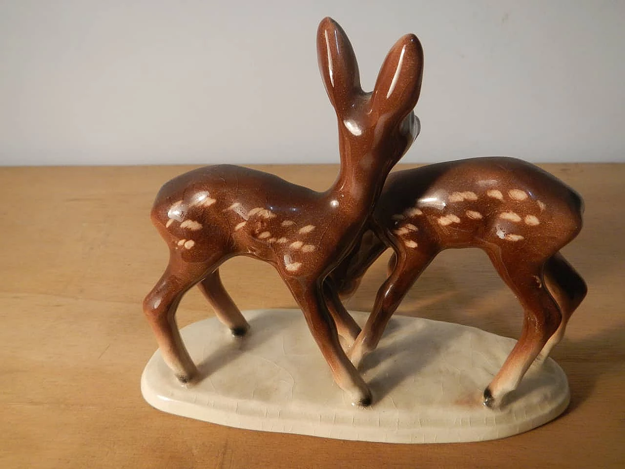 Small ceramic sculpture with deers, Germany, 60s 1104090