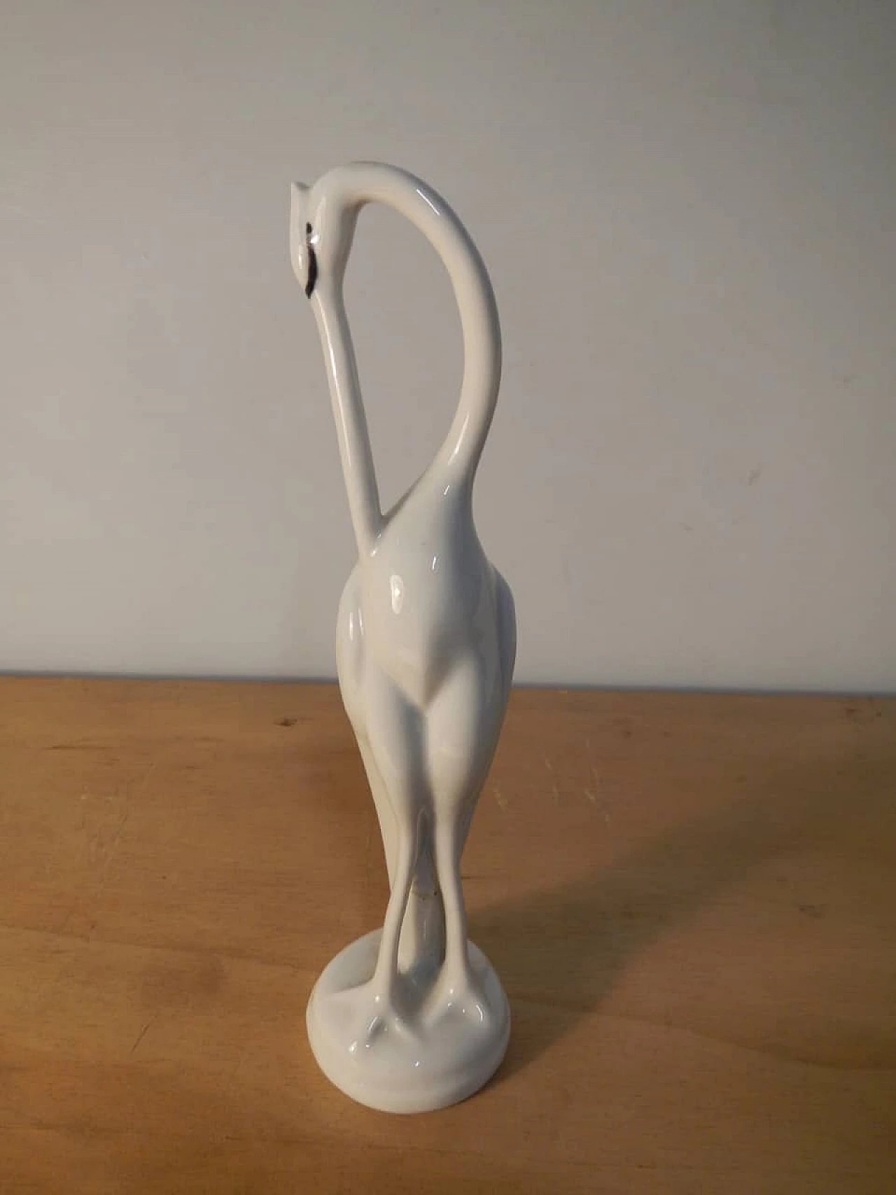 White ceramic heron sculpture made in Zuma, Germany, 70s 1104108