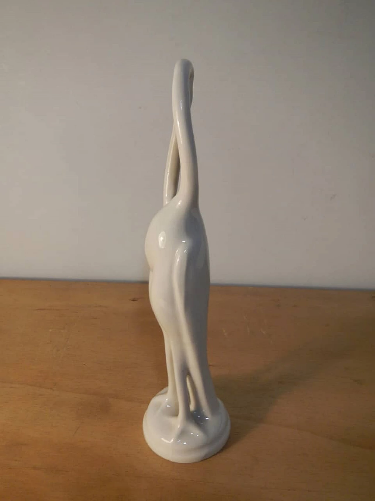 White ceramic heron sculpture made in Zuma, Germany, 70s 1104109