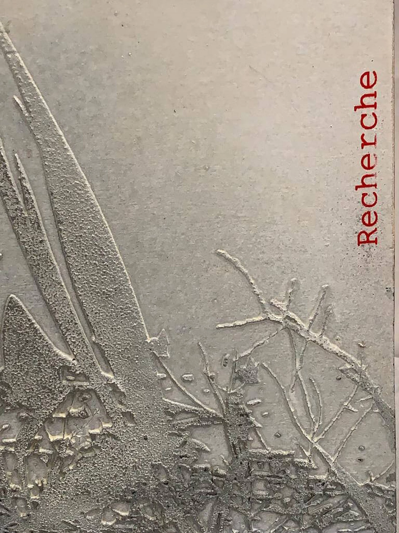 Silver panel in sculpted resin, Psychedelic art, 70s 1104247