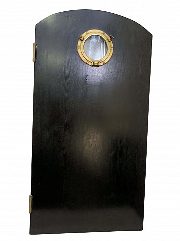 Oak door with porthole, 70s