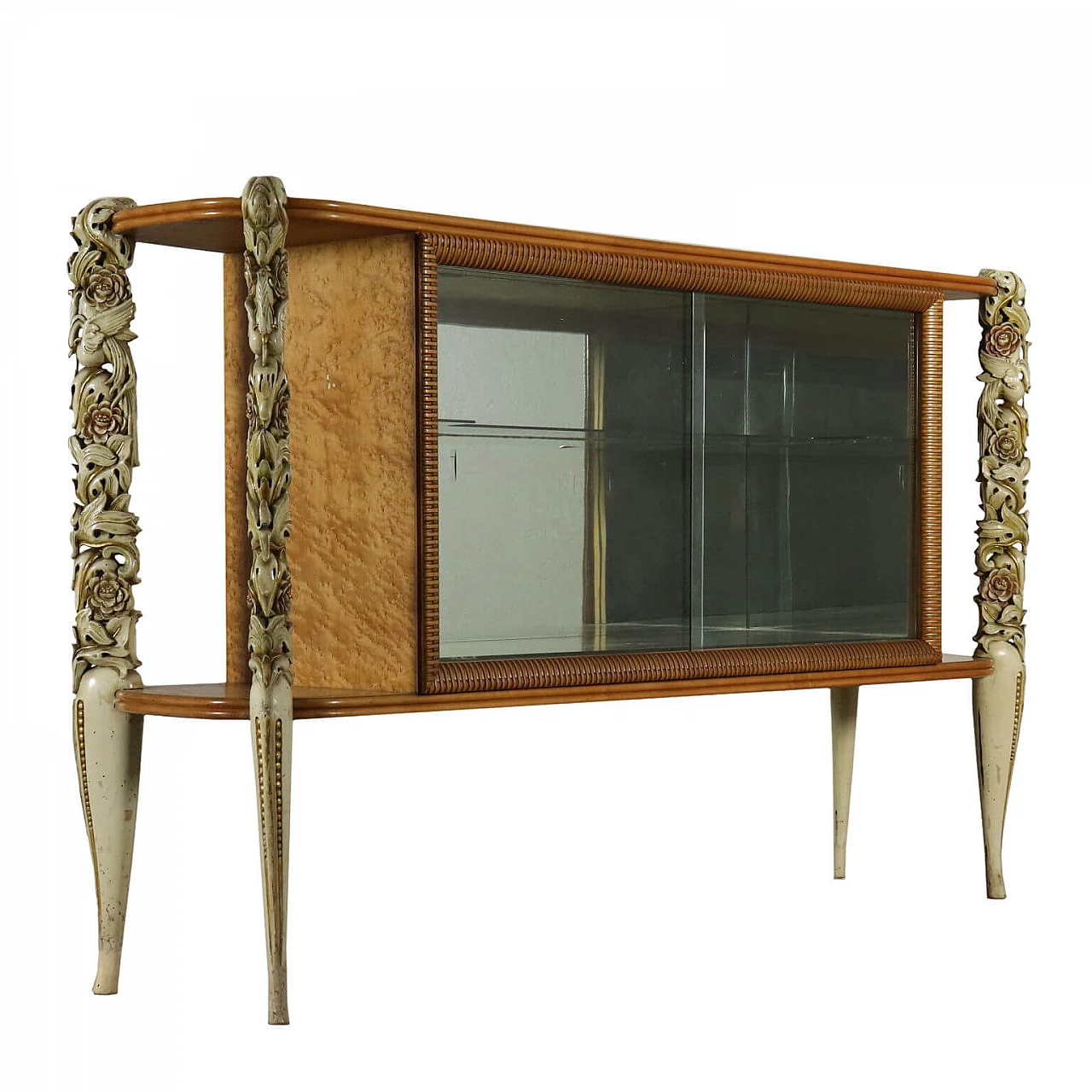 Vetrinetta in legno e vetro, anni '50 1104368