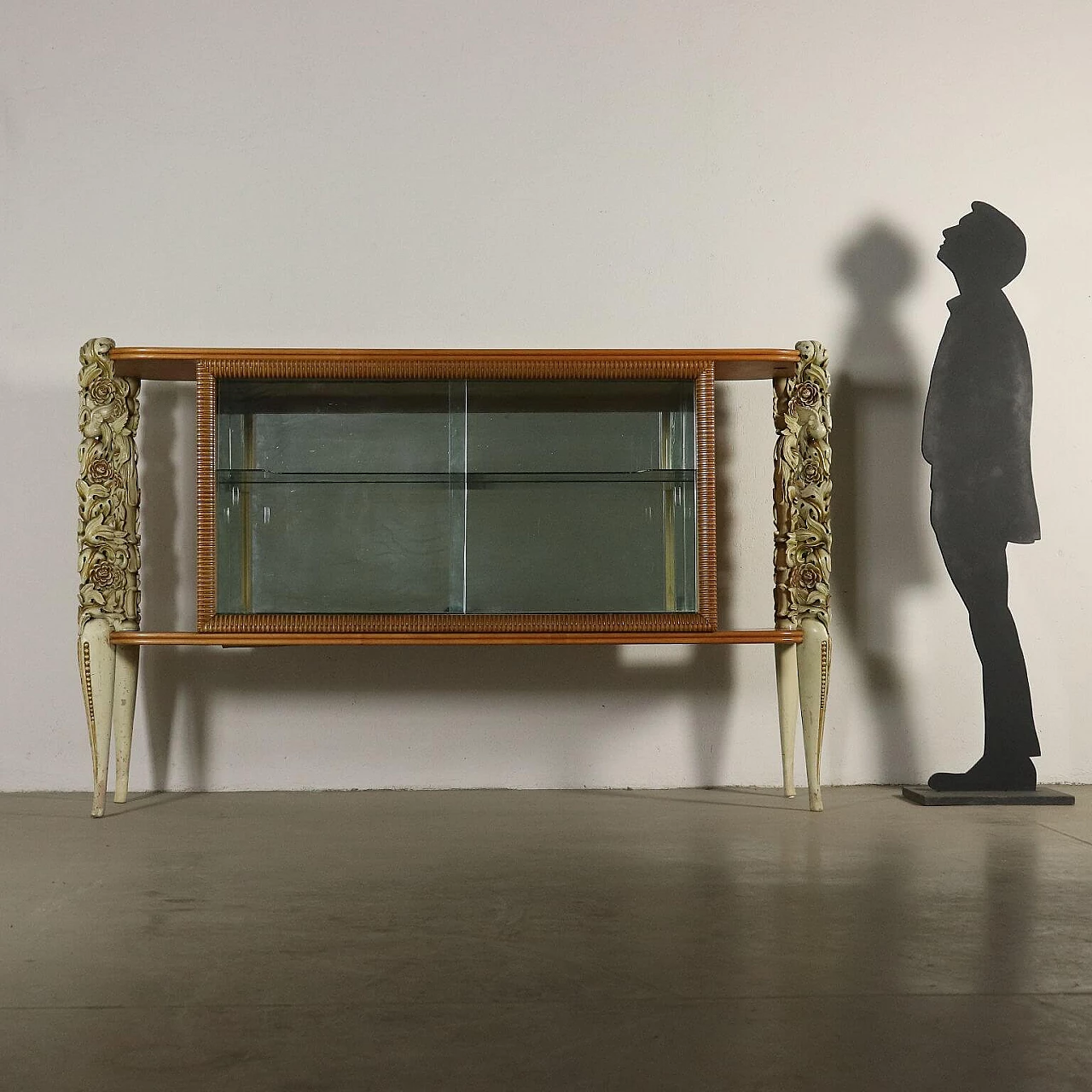 Vetrinetta in legno e vetro, anni '50 1104369