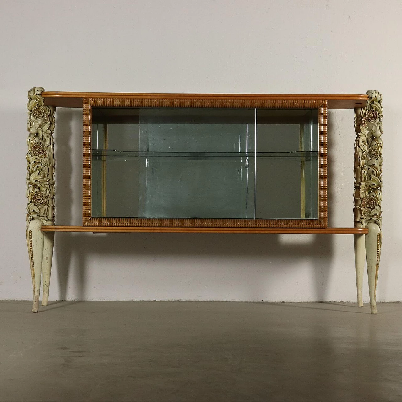 Vetrinetta in legno e vetro, anni '50 1104374